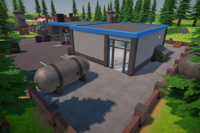 Stylized Low Poly FPS Map 2 - Gas Station - Image 4