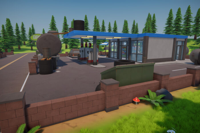 Stylized Low Poly FPS Map 2 - Gas Station - Image 2