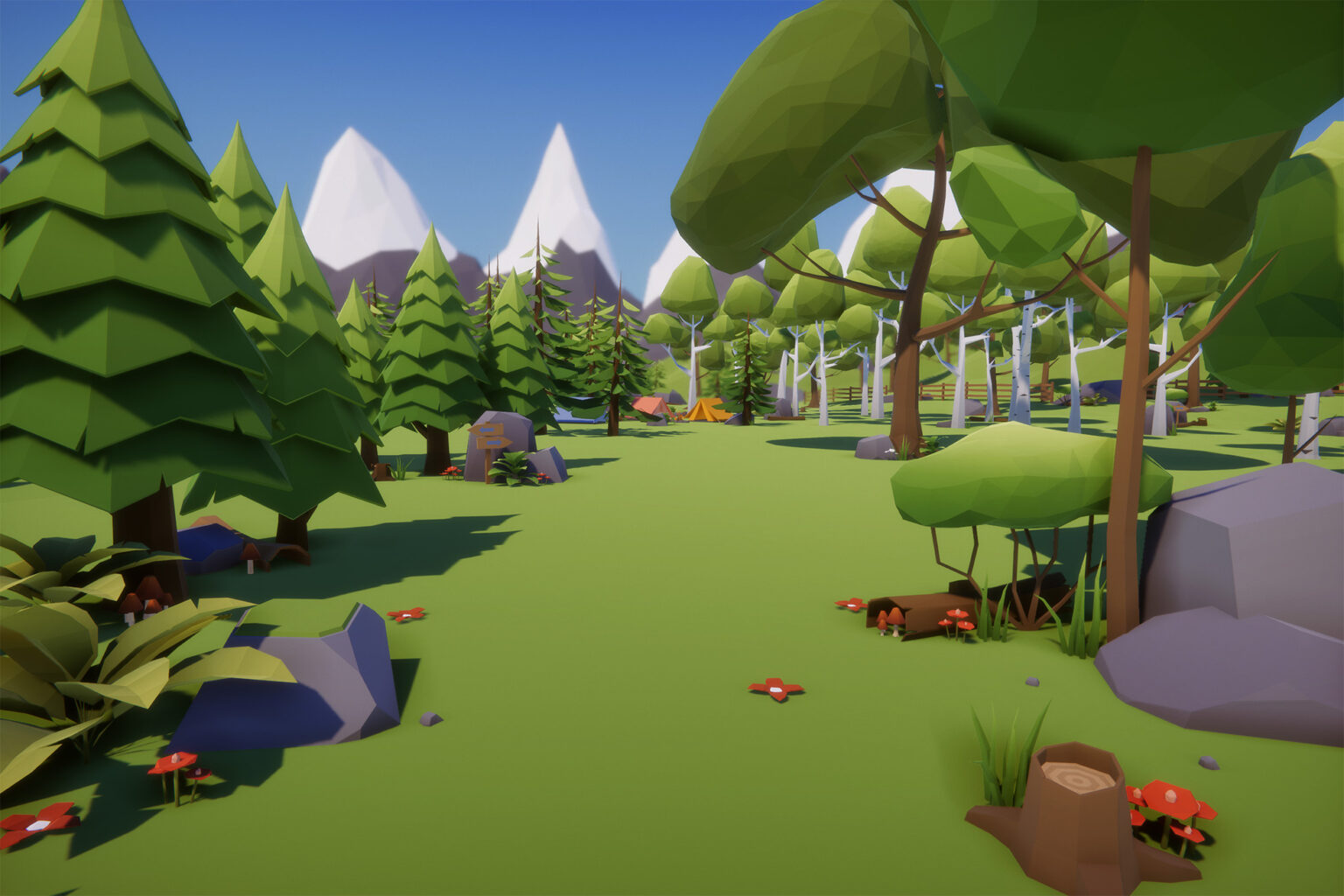 Low Poly 4 Seasons Nature - Just Create Studios