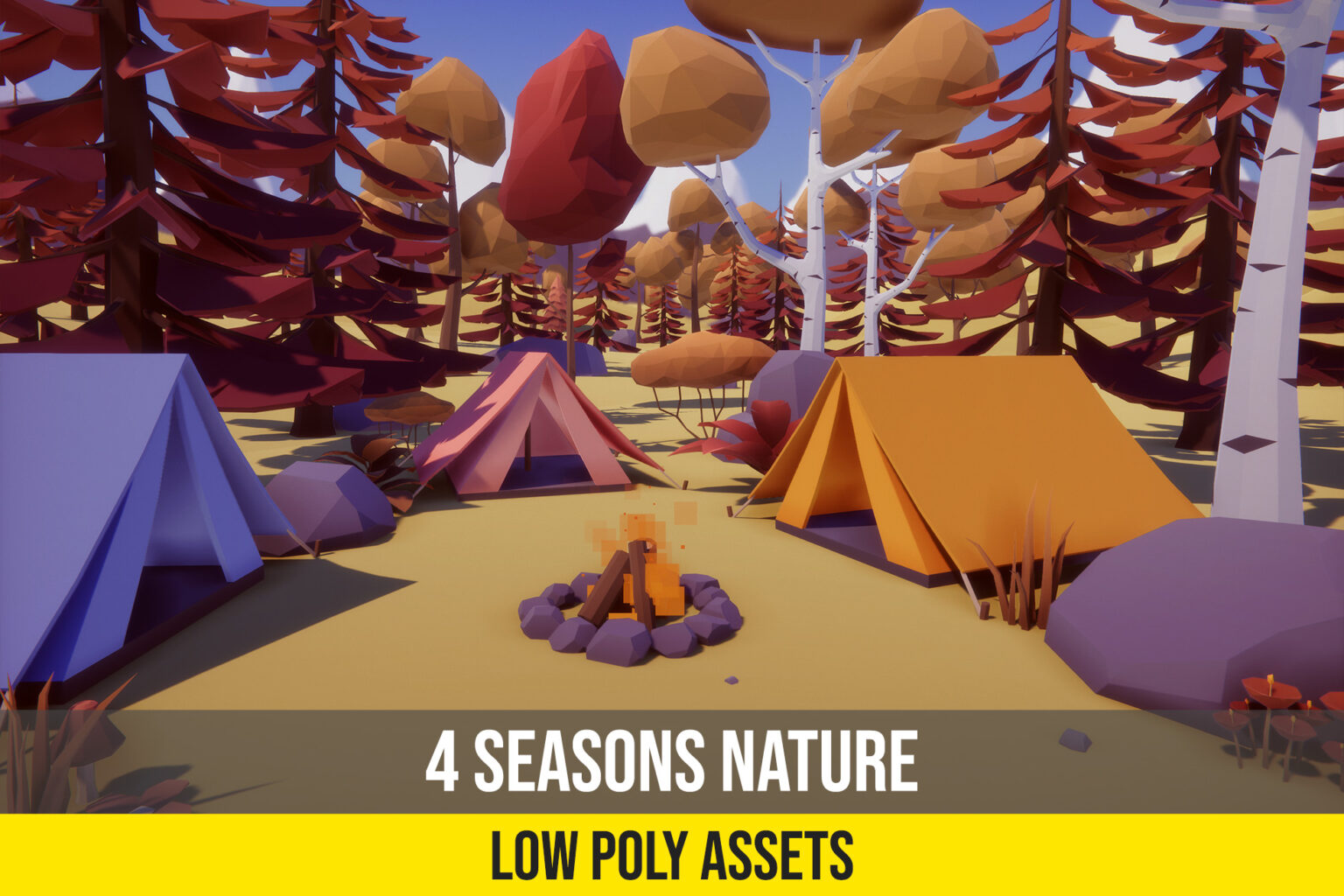 Low Poly 4 Seasons Nature - Just Create Studios