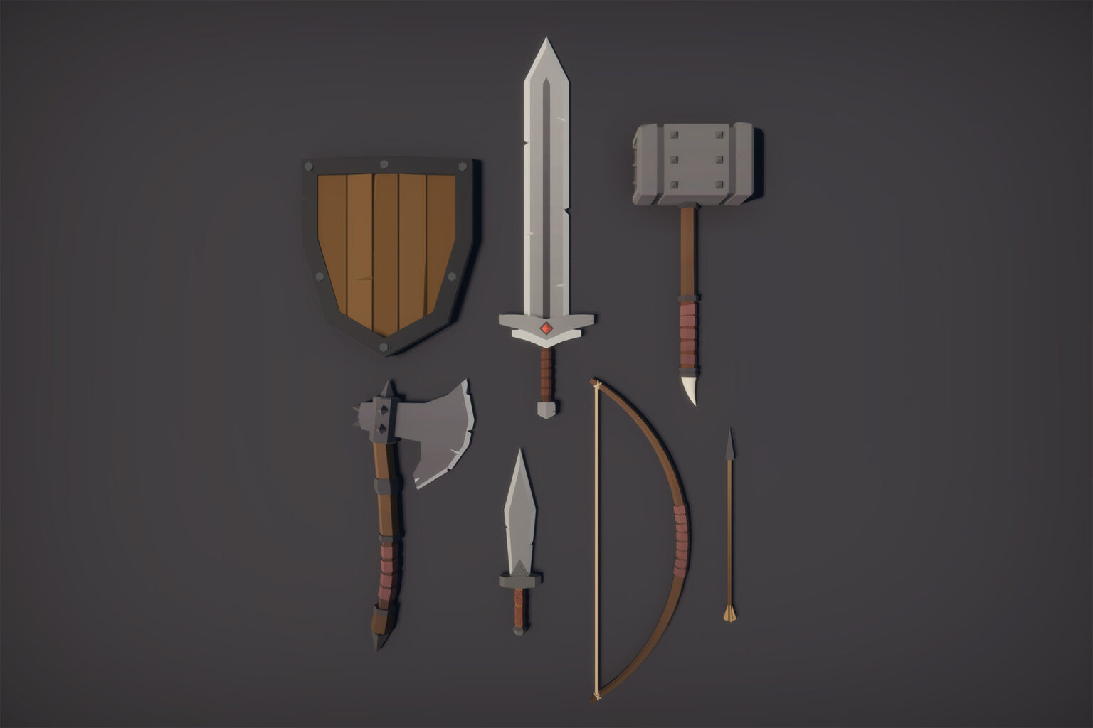 Low Poly RPG Fantasy Weapons Lite - Just Create Studios