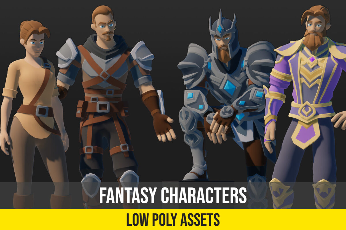 Low Poly Modular Fantasy Characters for Unity