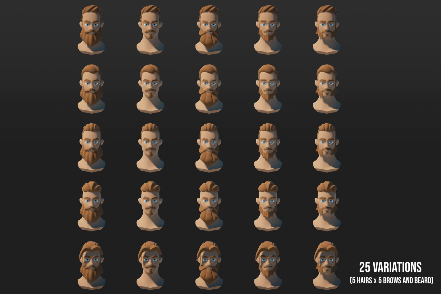 Low Poly Modular Fantasy Characters for Unity