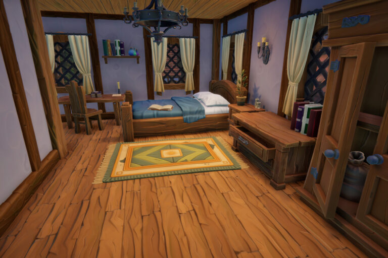 stylized medieval interior props