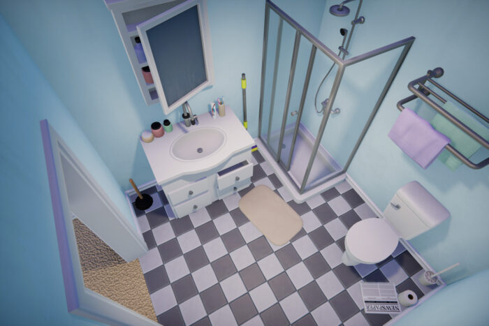 Stylized Cartoon House Interior & Exterior - Image 7