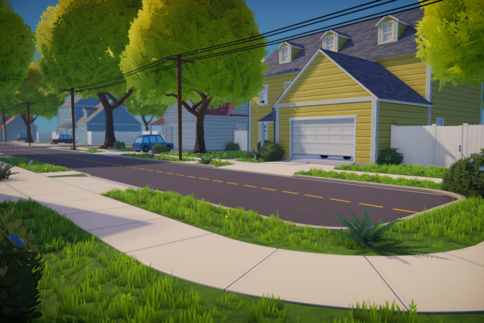 Stylized Cartoon House Interior & Exterior - Image 3