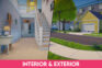Stylized Cartoon House Interior & Exterior