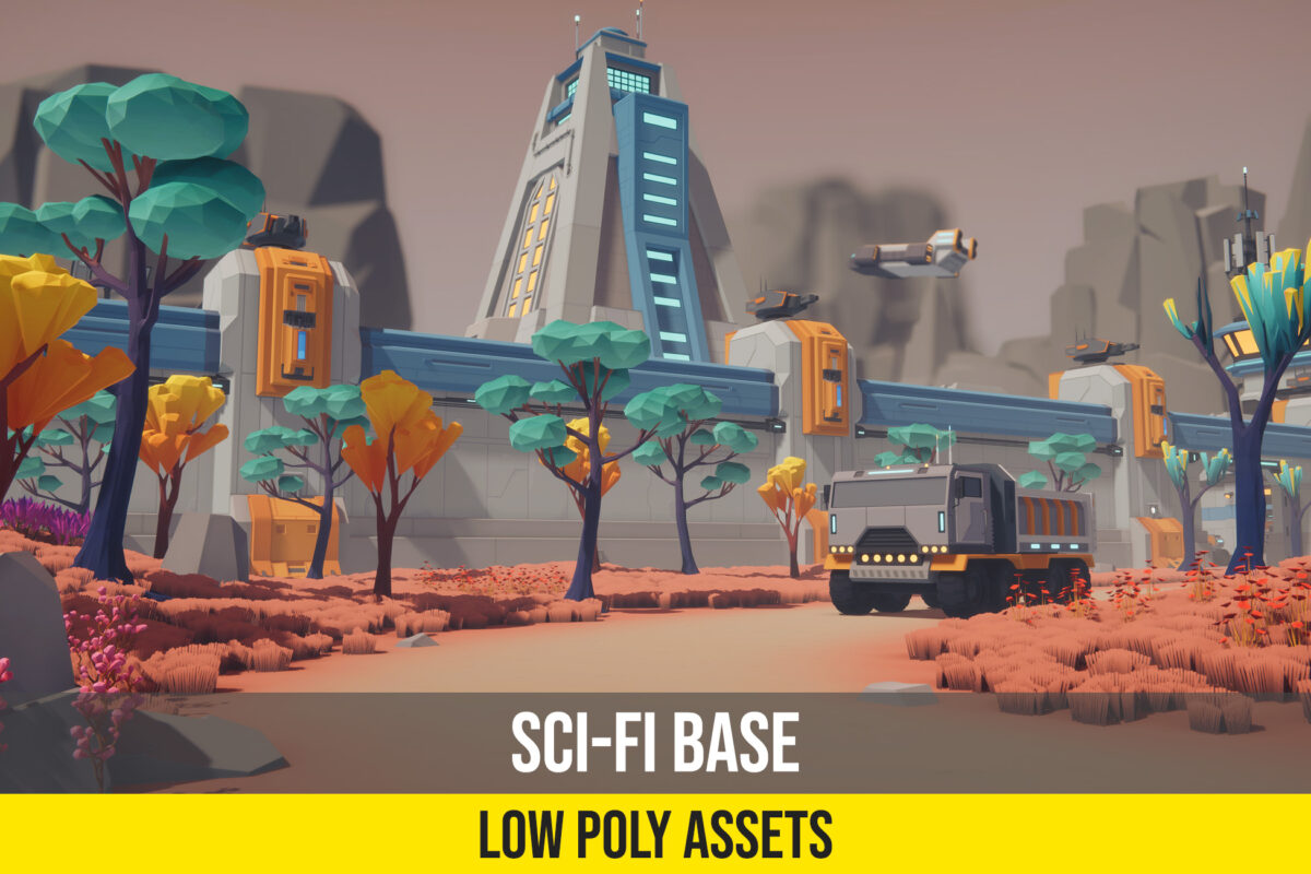 Unity Military Base Low Poly Sci-Fi Military Base Asset Pack for Unity