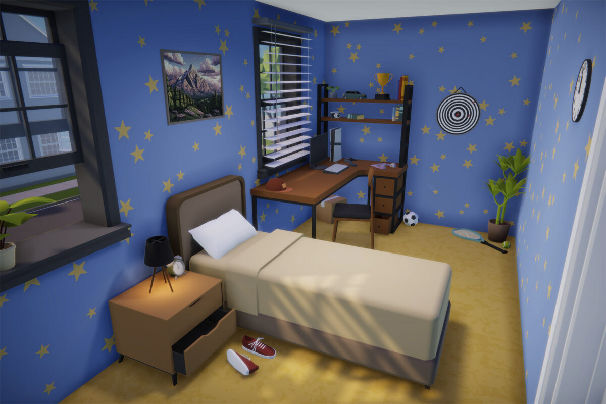 Customizable low poly residential buildings and houses