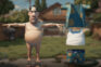 Stylized goofy male character wearing underwear