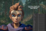 stylized female characters with face animation